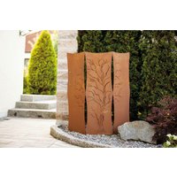 Sichtschutzelement Raumteiler "Weide" - Edelrost Gartenzaun Garten Sichtschutz von VintageOneDeko