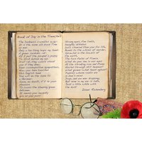 Isaac Rosenberg "Break Of Day in The Trenches" Erster Weltkrieg Gedicht A5/A4 Leinwand Papier Kunstdruck." von VintagePapertrails