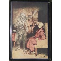 Kühlschrankmagnet Christmas Carol Scrooge 2 Dickens Arthur Rackham Kunst Retro Handarbeit Acryl von VintagePapertrails