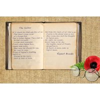 Rupert Brooke Erster Weltkrieg Gedicht A5/A4 Leinwand Papier Kunstdruck von VintagePapertrails
