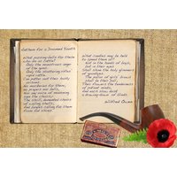 Wilfred Owen „Anthem For Doomed Jugend" Erster Weltkrieg Gedicht A5/A4 Leinwand Papier Kunstdruck von VintagePapertrails