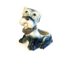 Vintage Boxer Dog Übertopf ~Keramik Vase Oder Blumentopf ~Schwarz & Weiß Hund~ Bulldogge~ Geschenk Für Den Hundeliebhaber von VintageParamour