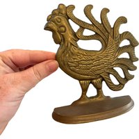 Vintage Messing Hahn Figur ~ Fancy Huhn Buchhalter Landhaus Dekor von VintageParamour