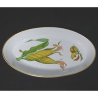 Royal Worcester Evesham Gold Porzellan Offene Ovale Servierschale - Mais & Apfel Design 12, 25 in W Form 30 Größe 6 Ofen Zu Geschirr von VintagePeatCottage