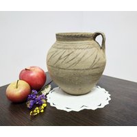 Primitive Topf Antike Ton Vase Keramik Bemalt Rustikale Landhaus Krug Bauernhaus Küche Dekor von VintagePresents
