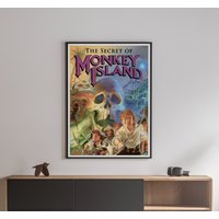 Das Geheimnis Der Affeninsel 1990 Retro Videospiel Poster 18 X 24 Zoll von VintagePrints2021