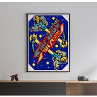 Hyper Dyne Side Arms 1986 Romstar Arcade Retro Videospiel Poster 18 X 24 Zoll von VintagePrints2021