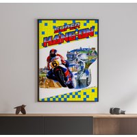 Super Hang On Sega Arcade Videospiel Retro Print Poster 18 X 24 Zoll von VintagePrints2021