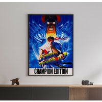 street Fighter Ii Champion Edition Arcade Game Retro Print Poster 18x24 Zoll von VintagePrints2021