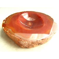 Natürliche Braune Achat Seife Ring Schale Aschenbecher Heilung Kristallschale Platte von VintageQuiosque