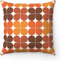 Mid Century Modern Wurfkissen, Retro-Orange-Kissen, Trendiges Sommer-Akzentkissen, 60Er-Jahre-Wurfkissen, 70Er-Akzentkissen von VintageRainMarket