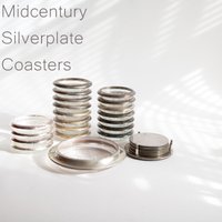 Silberplatte Untersetzer | Stehtisch Bar Vintage Barzubehör Barwagen Dekor Objekte Feierliche von KimBakerCollections