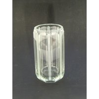 Boho Böhmen Art Deco Hand Geschliffene Glas Vase von VintageRetroEu