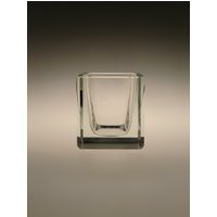 Boho Czech Art Deco Crystal Clear Hand Geschnittene Glasschale Tablett Oder Kerzenständer von VintageRetroEu