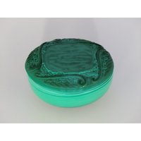 Boho Czech Art Deco Jade Malachit Glas Schale Dose Von Schlevogt - Ingrid Linie von VintageRetroEu