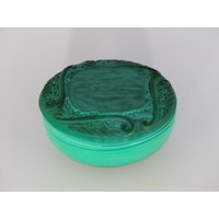 Boho Czech Art Deco Jade Malachit Glas Schale Dose Von Schlevogt - Ingrid Linie von VintageRetroEu