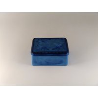 Boho Czech Art Deco Lapis Lazuli Blaue Glas Dose Von Curt Schlevogt - Ingrid Kollektion von VintageRetroEu