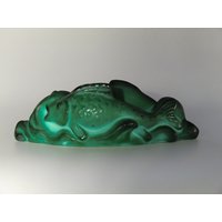 Boho Czech Art Deco Malachit Jade Glas Schale - Curt Schlewogt Ingrid Design von VintageRetroEu