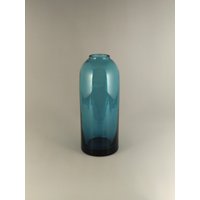 Vintage Kunst Blau Glas Vase von VintageRetroEu