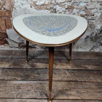 Nierentisch Beistelltisch Mosaik Dekor Mid Century 1950Er Jahre Nierentisch Beistelltisch Mosaik Dekor Mid Century 1950Er Jahre von BarnNo7