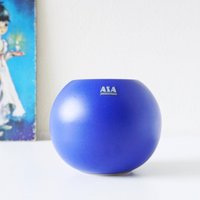 Asa Selektion Blaue Post Modern Ball Vase, West German Pottery von VintageRetroVases