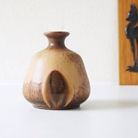 Ceramano Nubia Braun Mid Century Vase, West Germany Keramik von VintageRetroVases