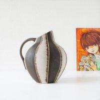 Eiwa, Beige-Braune Mid Century Vase Dekor "Rita"." von VintageRetroVases