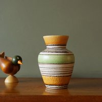 Jasba, Bunte Mid Century Vase, Westdeutsche Keramik von VintageRetroVases