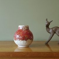 Karlsruher Majolika Vase L West Germany Pottery, Fridegart Glatzle von VintageRetroVases