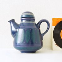 Kmk Kupfermühle Vintage Kaffeekanne, Dekor Viola, West German Pottery von VintageRetroVases