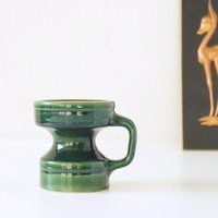 Knödgen Kleine Grüne Mid Century Vase | 1970Er Jahre Westdeutsche Keramik von VintageRetroVases