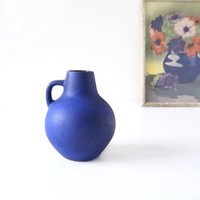 Kreutz 207, Blaue Mid Century Vase, West German Pottery von VintageRetroVases