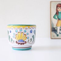 Marei Bunter Mid Century Übertopf von VintageRetroVases