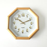 Mid Century Wanduhr Aus Holz, West Germany von VintageRetroVases