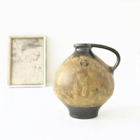 Ruscha, Honigbraun Und Mid Century Fat Lava Vase, Westdeutsche Keramik Ruscha, Honigbraun Und Mid Century Fat Lava Vase, Westdeutsche Keramik von VintageRetroVases