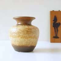 Scheurich Braun Und Honig, Mid Century Fat Lava Vase, West Germany Pottery von VintageRetroVases