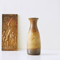 Scheurich Große Mid Century Vase in Braun Und Honigbraun von VintageRetroVases