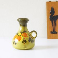 Schramberg Majolika Vase, Dekor Tessin, Westdeutsche Keramik von VintageRetroVases