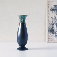 Schwarz Und Grüne Mid Century Vase Von Staffel, West Germany Pottery von VintageRetroVases