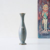Ü-Keramik Türkis Und Gold Mid Century Vase. Westdeutsche Keramik von VintageRetroVases