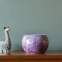 Vintage Ball Vase/Pflanzgefäß Im Dekor "Metallic', Von Majoli Line, Italien von VintageRetroVases