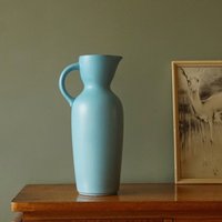 steuler Pastel Blau Mid Century Vase, West German Pottery von VintageRetroVases