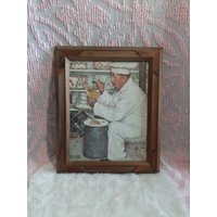 Vintage Druck Norman Rockwell Samstag Abend Post Weighty Matters 3. Januar 1953 Massivholzrahmen Wand Hängen Bild 17 "x 14" von VintageRomanticCo