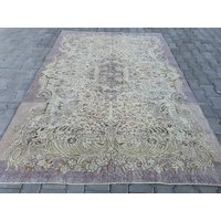 Handgeknüpfter Teppich, Kelim Design Blumenteppich, Oushak Baho 160cm X 250cm von VintageRugsARISOY