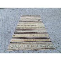 Küchenteppich, Oushak Teppich, Kelim Vintage Orientteppich, Kelimteppich, 160cm X 30cm von VintageRugsARISOY