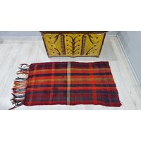 Willkommen Teppich, Badematte Oushak Kleiner Kelim, Geschenkteppich, Türmatte 2'3'' Füße X 4'1'' von VintageRugsRA