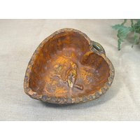 Antike Kuchenform, Backform "Herz' - Keramik, Ton, Steingut Hafnerware Um 1870 von VintageScheune