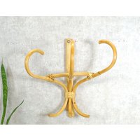 Bambus, Rattan Garderobe, Garderobenhaken, Kleiderhaken - Boho Style 80Er Jahre von VintageScheune