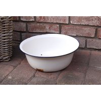 Emailleschüssel, Schale, Pflanzschale - Shabby Chic von VintageScheune