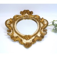 Ovaler Spiegel Mit Goldrand - Reich Verziert Barock Ovaler Spiegel Mit Goldrand - Reich Verziert Barock von VintageScheune